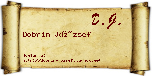 Dobrin József névjegykártya