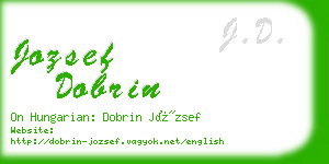 jozsef dobrin business card